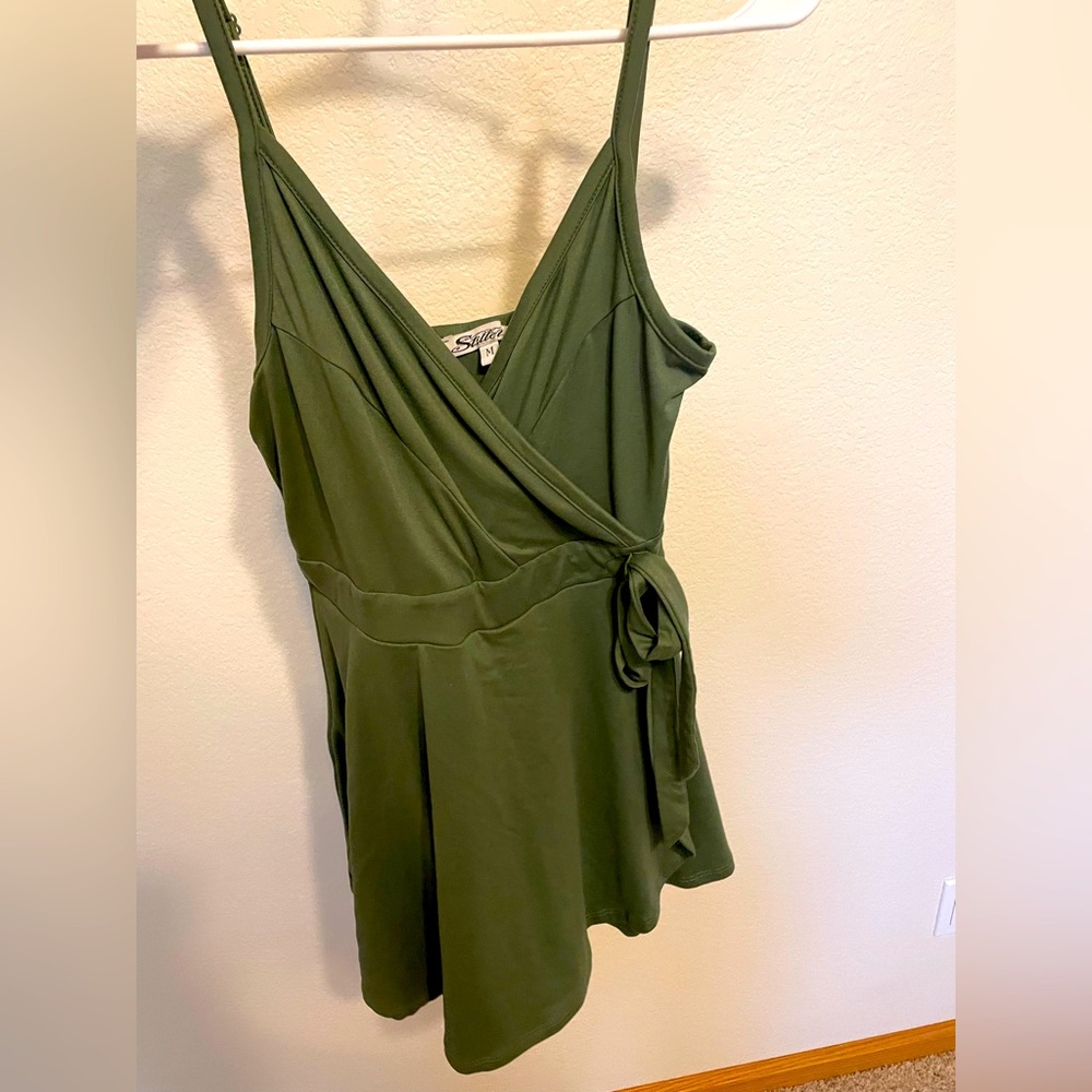 Olive green romper size medium